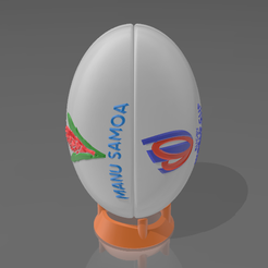 Samoa.png STL file Rugby Ball - Samoa・3D printing design to download