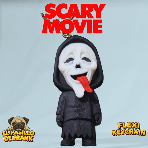 Ghostface "Scary Movie" Wazzup Flexi-Keychain 😜 3D model