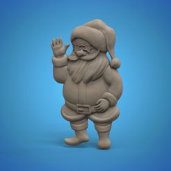 santaaggg.933.jpg santa claus 3D STL model for 3D printing and CNC router merry christmas