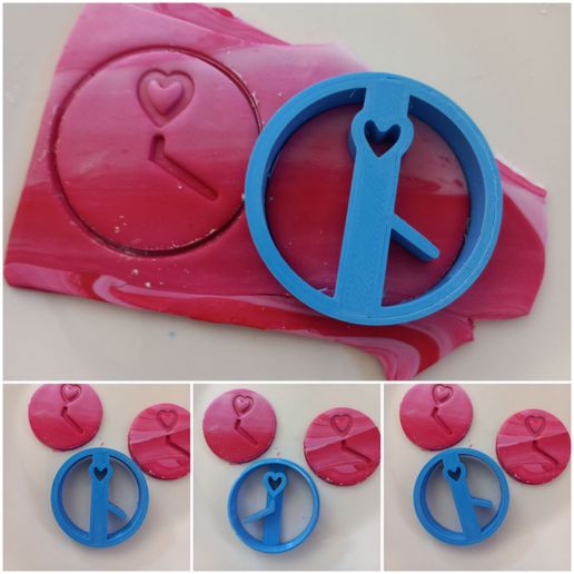 Valentines or Wedding day countdown clock clay/cookie cutter 3D model