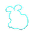 1.png Bunny Holding Egg Cookie Cutter | STL File