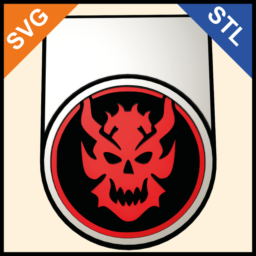 D&D Fiend Initiative Token – STL & SVG | DM Screen Clip Marker