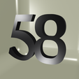 CC58.png House number, house numbered N°58