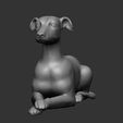 ZBrush-Document-3.jpg Dog sitting pose 3d printable model
