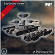 10-eclate.jpg T-35A M1934 (with damage combat) - Soviet army WW2 Second World East front Ostfront RPG Mini Hobby