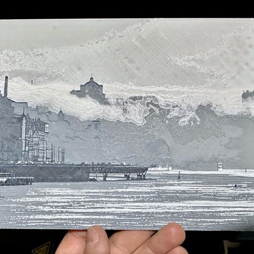 Douro River and Serra do Pilar shrouded in mist 3D model