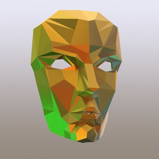 Download OBJ file poly face mask • 3D printer template ・ Cults