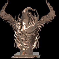 untitled.3218.png Файл OBJ Темные века Дерево Тотум скульптура 2・3D-печатная модель для загрузки