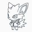 jolteonsubir2.jpg Jolteon Pokemon x Animal Crossing Cookie Cutter Anime Chibi