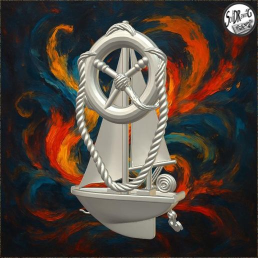 jpg_frame_09.jpg Nautical Decorative Lifesaver Ring Sailboat Illustration – SoliDRawinGs SG1931