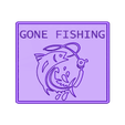Fishing.stl STL-Datei Gone Fishing kostenlos・3D-Drucker-Design zum herunterladen