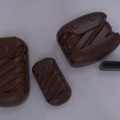 Jedi_pouchx3.jpg STL file Jedi Belt pouch set and clip from STAR WARS 3D print model・Design to download and 3D print