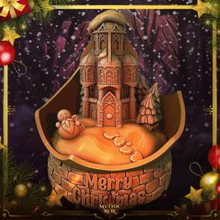 the-great-hall.jpg 3D file Snow Globe | The Great Hall, Mythic Roll Ornament・3D print design to download