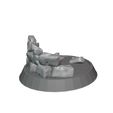 MURO-CASA-DIROCCATA-1.jpg ROAD PLAN SUPPORT BASE WITH WALL DESTROYED HOUSE WAR WORN OR FANTASY MINIATURE SUPPORT BASE (TEST) 25X25XH3 mm