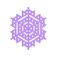 hex12.stl Cellular automaton BlocksCAD snowflake generator