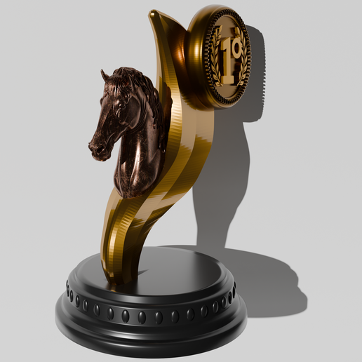 Horse Trophy 1st to 5th Place – 3D Printable STL Model