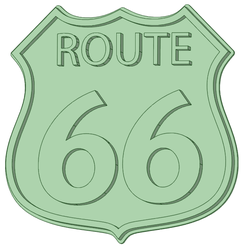 Route-66_1_sello.png Route 66 cutter and stamp cookie cutter