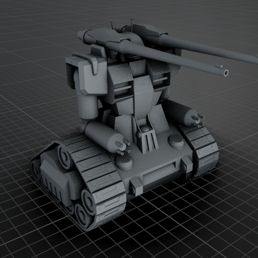 MG RX 75 4 Guntank TANK TANKER 3D PRINT MODEL