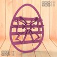 1.36.jpg EASTER Dough Cutter Easter Egg + 3 STAMPS - Cookie Cutter