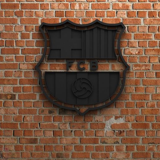 Download OBJ file FC Barcelona Logo • 3D printable template ・ Cults