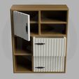 DH_living23_3.jpg Living room cabinet with functional door, shelves and drawers mono/multi color 3D 3MF file