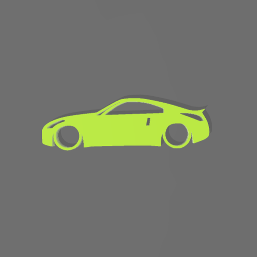 Nissan 350Z side key ring 3D model preview
