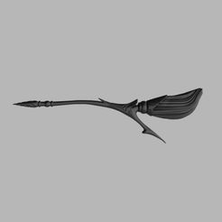 render.182.jpg Datei STL [MERCHANT] HOGWARTS LEGACY Silver Aroow Broom Desk ornament・Design für 3D-Drucker zum herunterladen