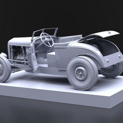 Безымянный-проект-98.jpg STL file Ford 32 Roadster. Scale 1\24. With separate door and trunk elements.・3D printable model to download