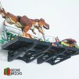 4.jpg Gecko Bricks Wall Mount for Jurassic Park Diorama T. rex Break Out 76956