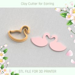 1.jpg 3D-Datei Schwan Valentinstag Ton Ausstecher・Vorlage für 3D-Druck zum herunterladen