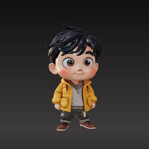 STL-Datei chibi boy 👦 ・3D-druckbares Modell zum Herunterladen・Cults