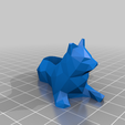 cat_body_with_holes.png Laying Cat - Low Poly - Flower Pot