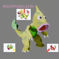 weepinmeleon-COVER.png Weepinmeleon Poke-Fusion POKEMON Figure Stl