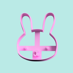 cortante-cara-conejo-cortador-marcador-stl.png Archivo STL rabbit cookie cutter stamp・Objeto imprimible en 3D para descargar