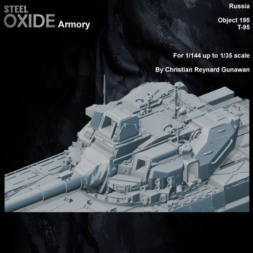 🇷🇺 Russia T-95 Object 195・ STL File for 3D printing・Cults