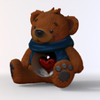 untitled.360.png Easy to print Valentine's Day Teddy Bear without Stands