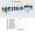 02-Casing-Parts01.jpg STL file Turbofan Engine, for Business Aircraft, Cutaway・3D print design to download