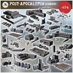 WB-ZA-P01-Post-apocalypse-scenery-pack-No.-1.jpg Post-apocalypse scenery pack No. 1 - Cold Era Modern Warfare Conflict World War 3 RPG  Post-apo WW3 WWIII