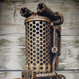 Koks-Ofen - Lampe im Steampunk-Stil
