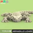 R01.jpg Articulated lizard armadillo 001 | For 3D printing STL