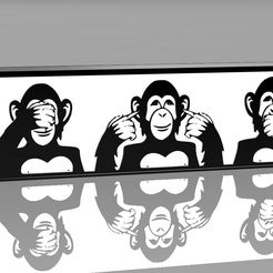 Capture.jpg STL file Three wise monkeys lamp・3D print model to download, alainmagis
