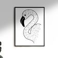 Mockup3.jpg Décoration murale « Flamingo » – Décor géométrique en low poly