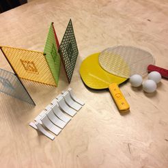 ping pong makerslab 3d print 01.jpg Archivo STL gratuito Tenis de mesa ping pong・Objeto para descargar e imprimir en 3D, 3D-mon