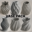 VASE-PACK.png Modern Geometric Vase Bundle – 6 Unique 3D Printable Vases (STL Pack)
