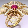 Nhan-luoi-N5098-01.jpg Flower ring - Mesh ring - Womens ring - N5098