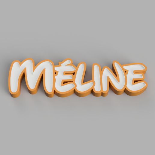 NAMELED MÉLINE - LED LAMP WITH NAME 3D model