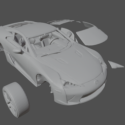 SACDFGHJ.png STL file LEXUS LFA・3D printing template to download