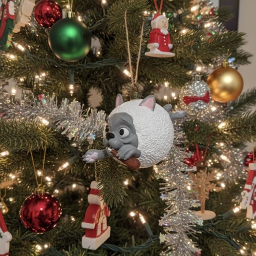 Holly Jolly Frosty Frenchie "-French Bulldog Ornament