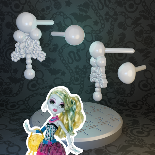 Monster High Dot Dead Gorgeous Lagoona Blue doll earring replacement