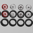 22.png PACK OF 05 20'' WHEELS AND 6 TIRES FOR SCALE AUTOS AND DIORAMAS!